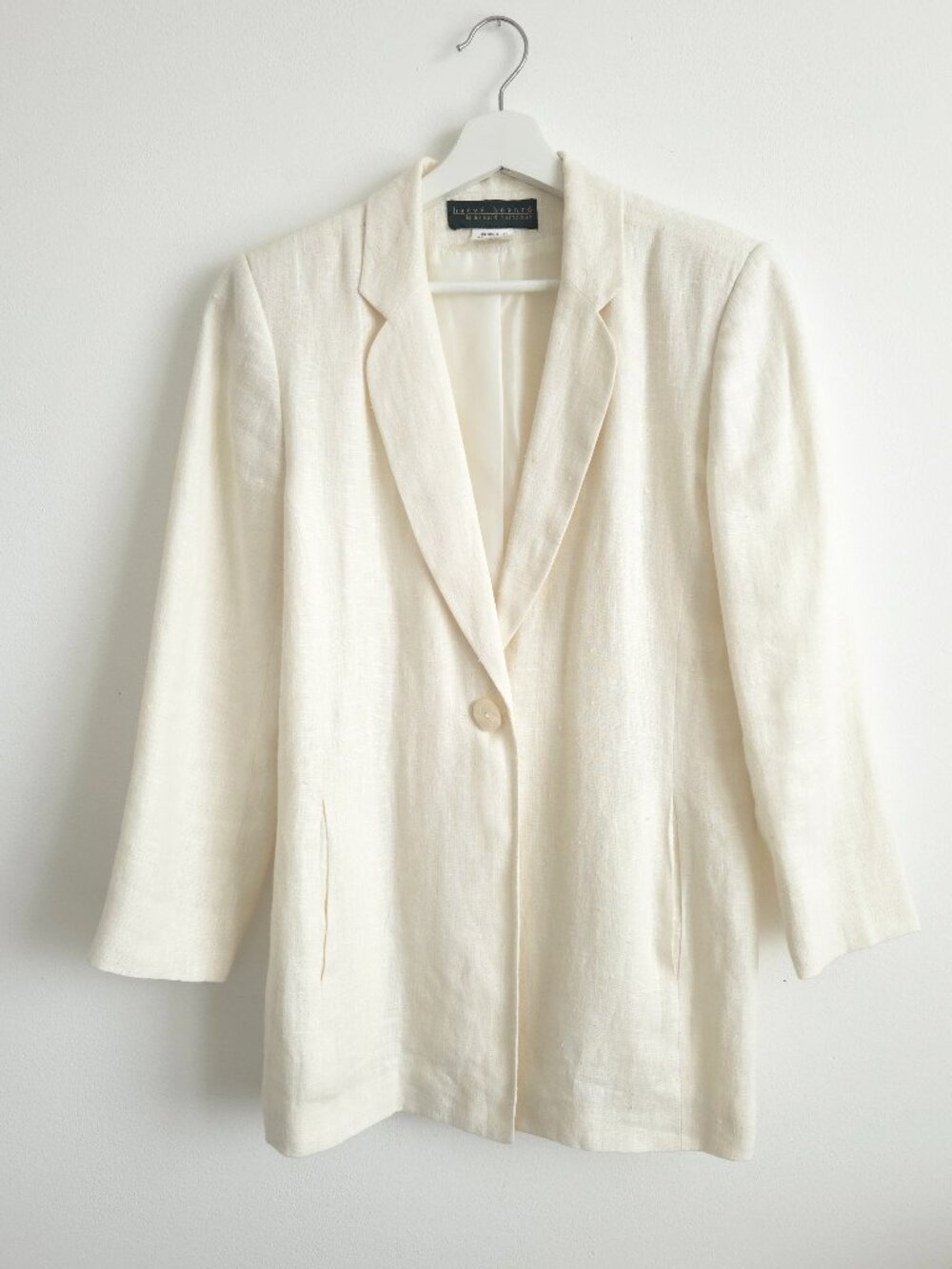 Vintage Cream 100% Linen Blazer